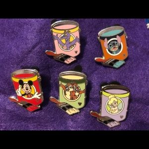 Disney pins paint cans figment stitch